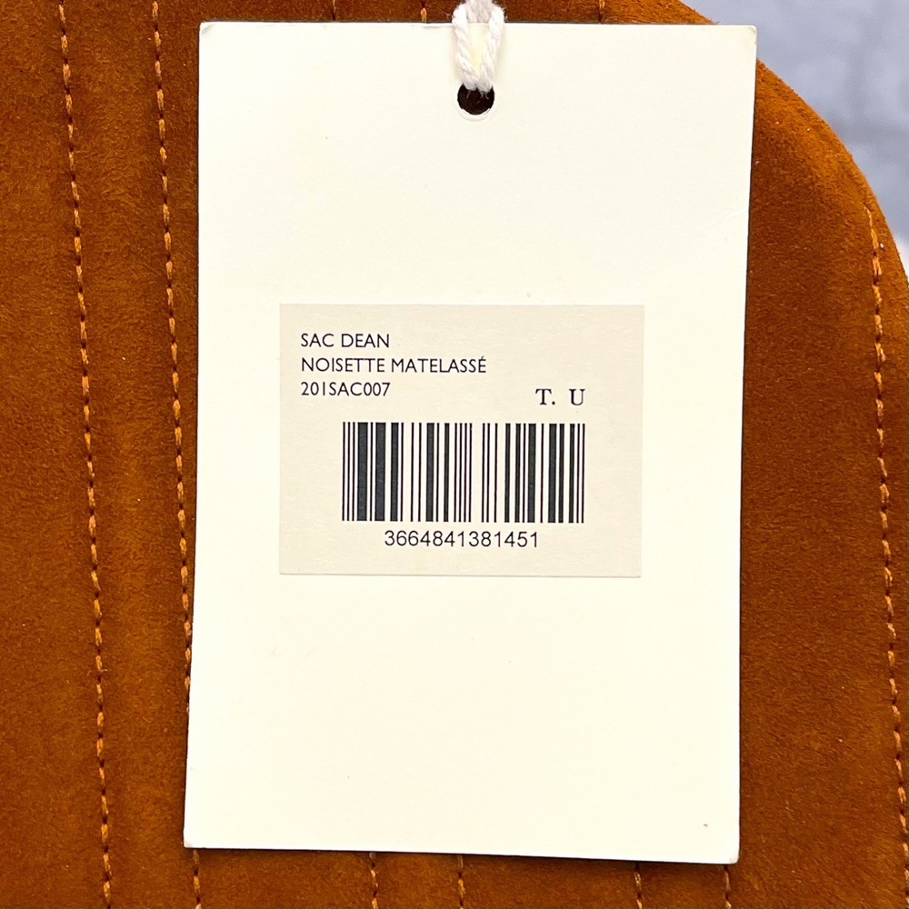 Sezane Dean Bag Quilted Leather Crossbody Noisette Brown NWT - Picture 6 of 11